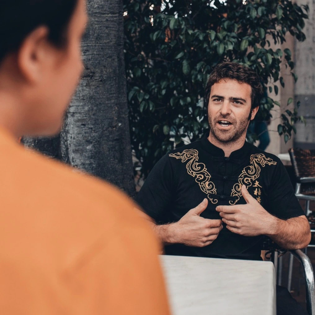 A Traditional Chinese doctor doing a consultation